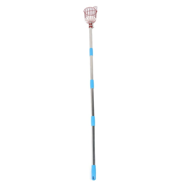Herramienta Para Recoger Frutas, Recogedor De Frutas, Poste Extensible De Acero Inoxidable Con Cesta Para Manzana, , Limón, Naranja, Aguacate, Caqui