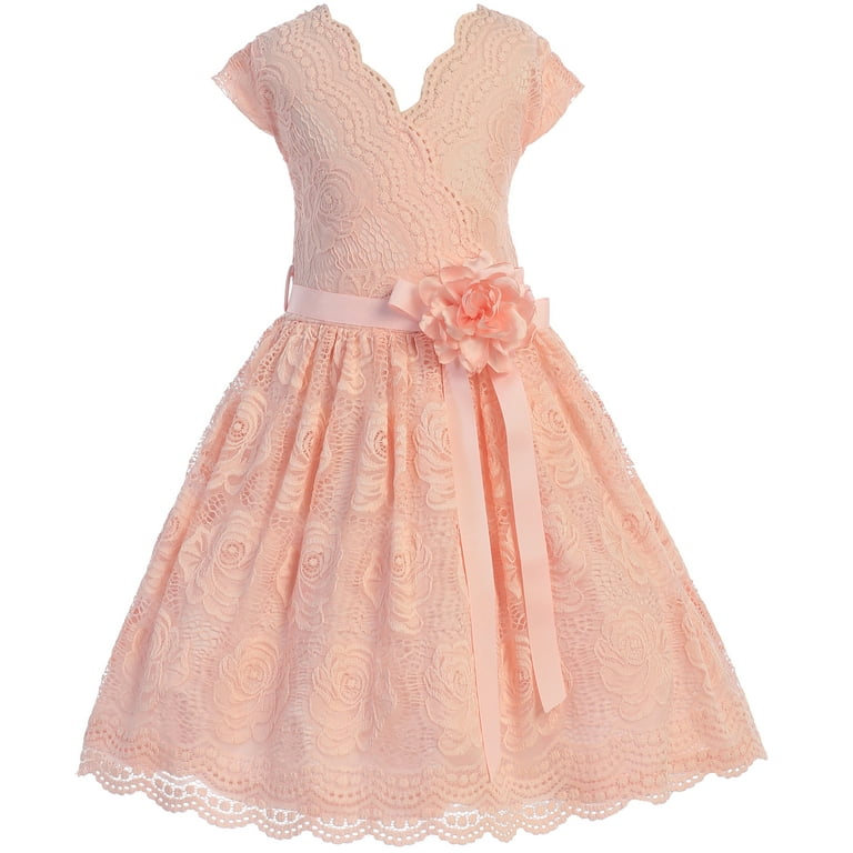 Lovely Lace Flower Girl Dresses With Satin Belt Lovely Lace Flower Girl Dresses With Satin Belt