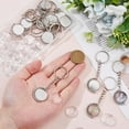 thumbnail image 3 of 20 Sets Cabochon Keychain Kit Silver Double-Sided Bezel Pendant Trays Blanks 8.4cm Alloy Keychains with 40Pcs Glass Cabochons for DIY Craft Jewelry Making diy, 3 of 9