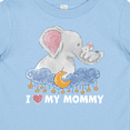 thumbnail image 4 of Inktastic I Love My Mommy Cute Elephants with Moon and Stars Boys or Girls Baby T-Shirt, 4 of 5