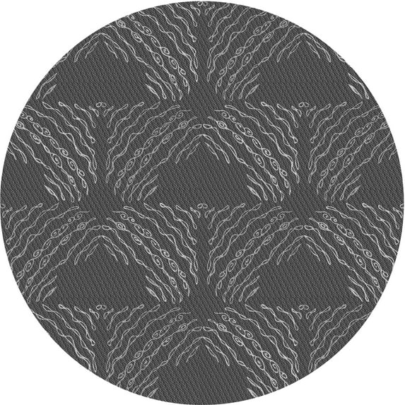 Ahgly Company Machine Washable Indoor Square Transitional Gray Area Rugs, 3' Square