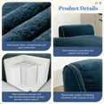 thumbnail image 5 of 72" Oversized Modular Sofa Bed, Plush Fabric, Dark Blue - Fully Compressed, No Assembly, Elderly/Pet Friendly, Spacious Foam & Spring Seating for Living Room, 5 of 13