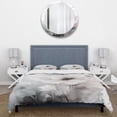 thumbnail image 3 of Designart "Grey Flowers Soft Light I" Floral Bedding Covert Set - Traditional White Bed Set With 1 Shams, 3 of 6