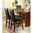 thumbnail image 5 of DeeHome Beautifully sleek Transitional 2pcs Counter Height Chairs Brown Cherry Leatherette Cushion Seat Kitchen Dining Room Furniture Parson High Chairs, 5 of 8