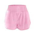 thumbnail image 4 of Workout Shorts for Womens Loose Quick Dry Elastic High Waisted Running Shorts with Built-In Liner Lightweight Summer Lounge Shorts with Pockets Red XXL, 4 of 5