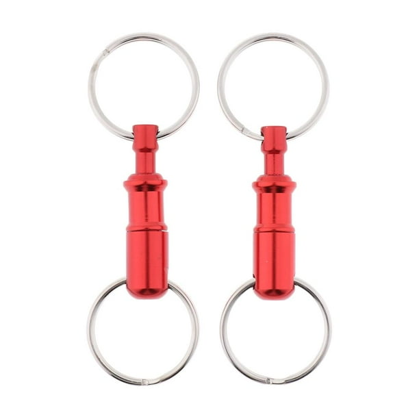 4x Detachable Pull Apart Quick Release Keychain Key Rings Split Rings Walmart