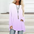 thumbnail image 4 of ShomPort Oversized Tops for Women Long Sleeve Crewneck Gradient Color Shirt Fall Trendy Tops, 4 of 6