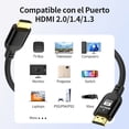 thumbnail image 2 of Diyanisly 8K Ultra HD HDMI 2.1 Braided Cable 10ft Support 8K@60Hz 4K@120Hz 48Gbps VRR ALLM for Gaming TV, 2 of 9