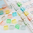 thumbnail image 4 of 10pcs Transparent Paper Clip Pusher Reusable File Clips for Students Office No-Punch Binding Document Organizer, 4 of 8