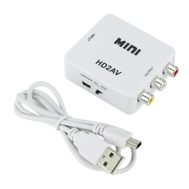 Universal Digital Audio Video Switch Box HD to AV RCA Audio Converter Video Switcher Adapter