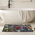 thumbnail image 2 of Hearth & Gear Strawberry Floral Carpet Mat Soft Polyester Fiber Floor Rug For Home Kitchen Bathroom Living Room Winter Throws for Couch Large Soft Blanket Polyester Blankets Size Fall Blanket Silk, 2 of 6