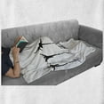 thumbnail image 6 of Ballet Soft Flannel Fleece Throw Blanket, Ballerinas on Stage Concert Dance Sugar Plum Fairy Theatrical, Cozy Plush for Indoor and Outdoor Use, 50" x 70", Black Pale Grey White, by Ambesonne, 6 of 6