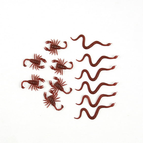 TopLLC Halloween Decorations ,Fall Decor, Halloween Gifts 12pcs Costumes Halloween Toy Lizard Snake Fake Cockroach Scorpion Scary Host animal