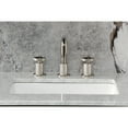 thumbnail image 3 of Kingston Brass KS1416RNX Ostro Two-Handle 3-Hole Deck Mount Widespread Bathroom Faucet with Push Pop-Up Drain in Polished Nickel, 3 of 8