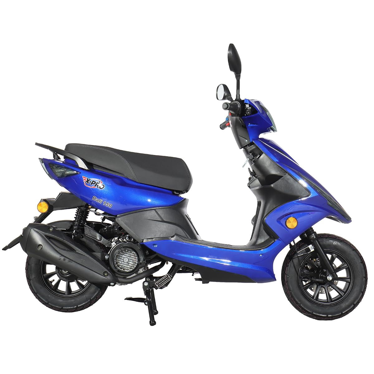 X-Pro Brand New 150cc Gas Powered Moped Scooter, 10" Aluminum Wheels Electric Start Large Headlights