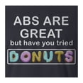 thumbnail image 2 of 9 Crowns Tees Abs Are Great But Have You Tried Donuts Graphic T-Shirt (Unisex Navy, 2XL), 2 of 3
