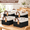 Black & White-20L (14.8"L x 10.3"W x 8.3"H), variant on Gray 30L (16.8"L x 11"W x 9.8"H) Fabric Storage Baskets, 4 Pack for Shelves