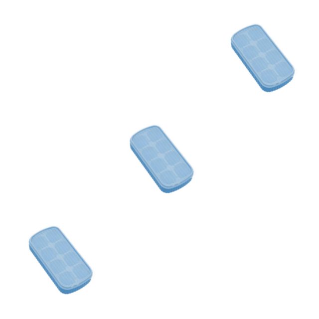 Advancent Bandeja de cubitos de hielo de silicona, molde de barra de 8 rejillas, molde antiadherente para hacer fiestas Type3 NO3