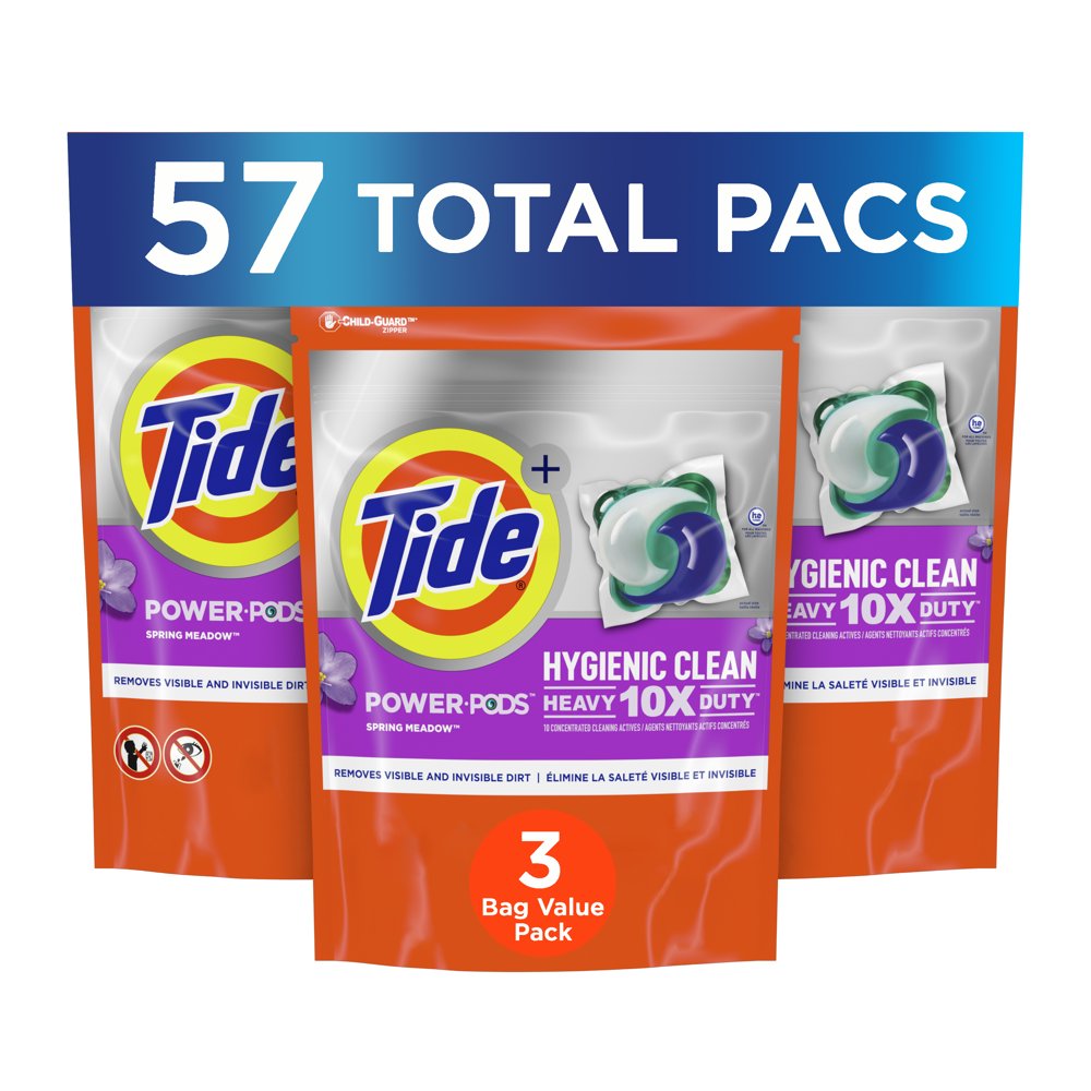 Tide Hygienic Clean Power PODS, Spring Meadow, Laundry Detergent Pacs