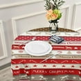 thumbnail image 5 of Coolnut Round Tablecloth 60", Christmas Stripes Table Cover, Water Resistant Spill Proof Large Table Cover for Indoor & Outdoor Family Gathering Dinner, BBQ Christmas Decoration, 5 of 7