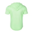 thumbnail image 4 of CHEEREAM Men's Short Sleeve Hoodie Cotton Hooded T Shirts Zipper Lightweight Sweatshirt Hoodies Pullover Green S, 4 of 4