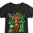 thumbnail image 3 of Marvel Guardians of the Galaxy - Baby Groot Leaf - Toddler And Youth Girls Fitted Short Sleeve Graphic T-Shirt, 3 of 5