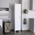 thumbnail image 4 of 70.90 in Tall White Broom Closet with Broom Hangers and Five Shelves | Fits Home Storage, Tidy Living Space, 4 of 7