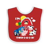 Inktastic TWO-I-E-I-O 2nd Birthday Boys or Girls Baby Bib
