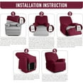 thumbnail image 3 of Nvzi Couch Cover Jacquard Stretch Sofa Covers Polyester Reclining Chair Cover for Living Room Sofa Easy Fit Washable Furniture Sofa Protector 1 seat (Khaki), 3 of 3