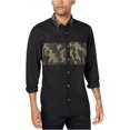 thumbnail image 1 of Camisa con Botones de camuflaje I-N-C para hombre color negro grande, 1 of 2