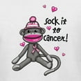 thumbnail image 6 of Wild Bobby Sock It to Cancer Monkey Tee USA Flag Sleeve Breast Cancer Awareness Women Graphic Long Sleeve T-Shirt, White, XX-Large, 6 of 6
