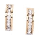 thumbnail image 3 of Aretes Mujer con Zirconia Cúbica LuckyLy, Arracadas de Acero Inoxidable de Media Luna, Modelo Dara dorado UNITALLA, 3 of 8