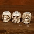 thumbnail image 6 of Shoreew Halloween Candle Holder Spooky Resin Grim Reaper Skeleton Human Organ Statue Tabletop Tea Light Holder for Home Office Kitchen Mantel Decor, 6 of 7