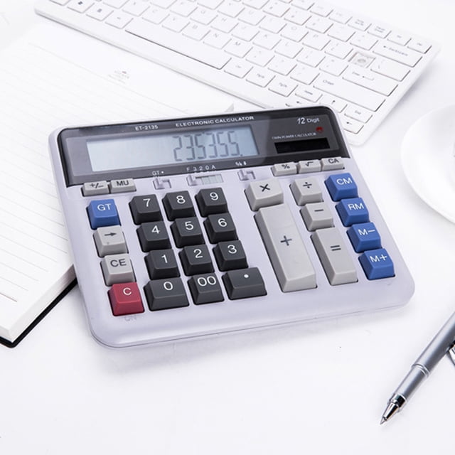Calculadora solar ANGGREK de Fácil Operación Teclas Grandes 12 Dígitos Para contabilidad