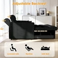 thumbnail image 3 of AISWORD 55" 3 in 1 Convertible Sleeper Sofa Bed, Pull Out Loveseat for Small Spaces, Black, 3 of 6