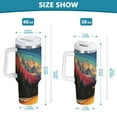 thumbnail image 6 of Yayeee 40oz Double-Wall Insulated Stainless Steel Tumbler with Handle Bottle, Colorful Road, 6 of 8