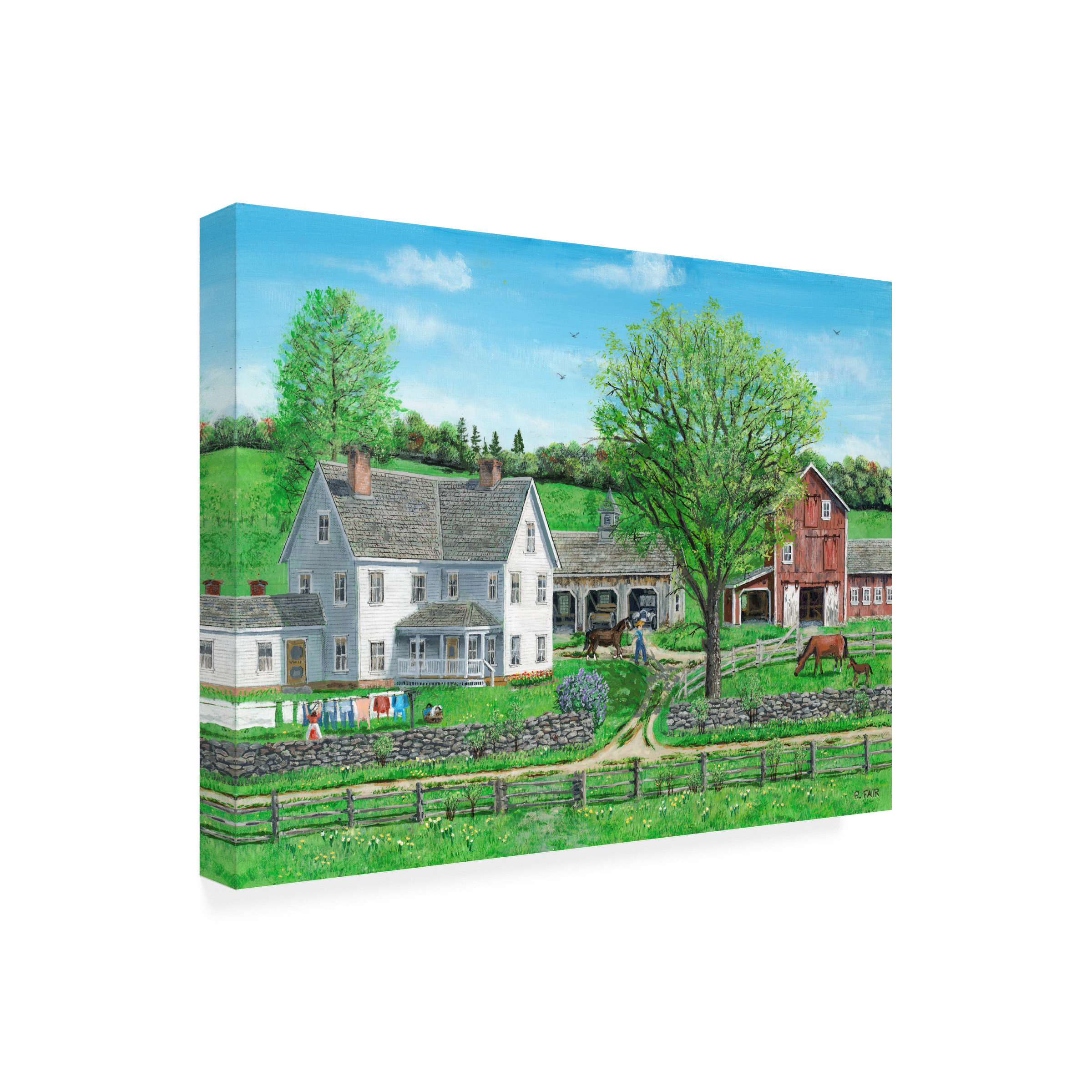 Canvas Wall Art - Bob Fair 'Lilacs' Wall Art for Living Room, Bedroom, or Office Décor by Trademark Fine Art - 24 x 18 Inches - 24x18