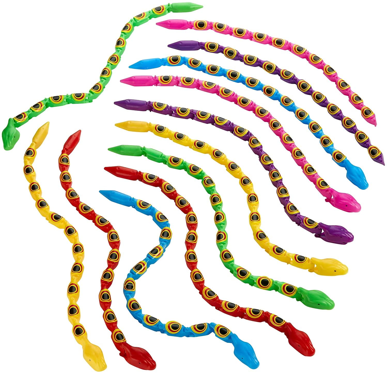 Everything You Need | Kicko Wacky Wiggly Jointed Snakes - 12 Pack - 15 ...
