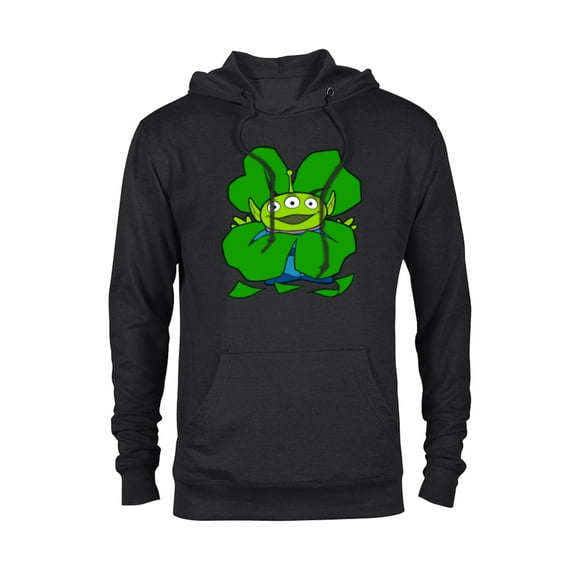 Disney and Pixar Toy Story Alien Shamrock St. Patrick’s Day - Pullover Hoodie for Adults - Customized-Black