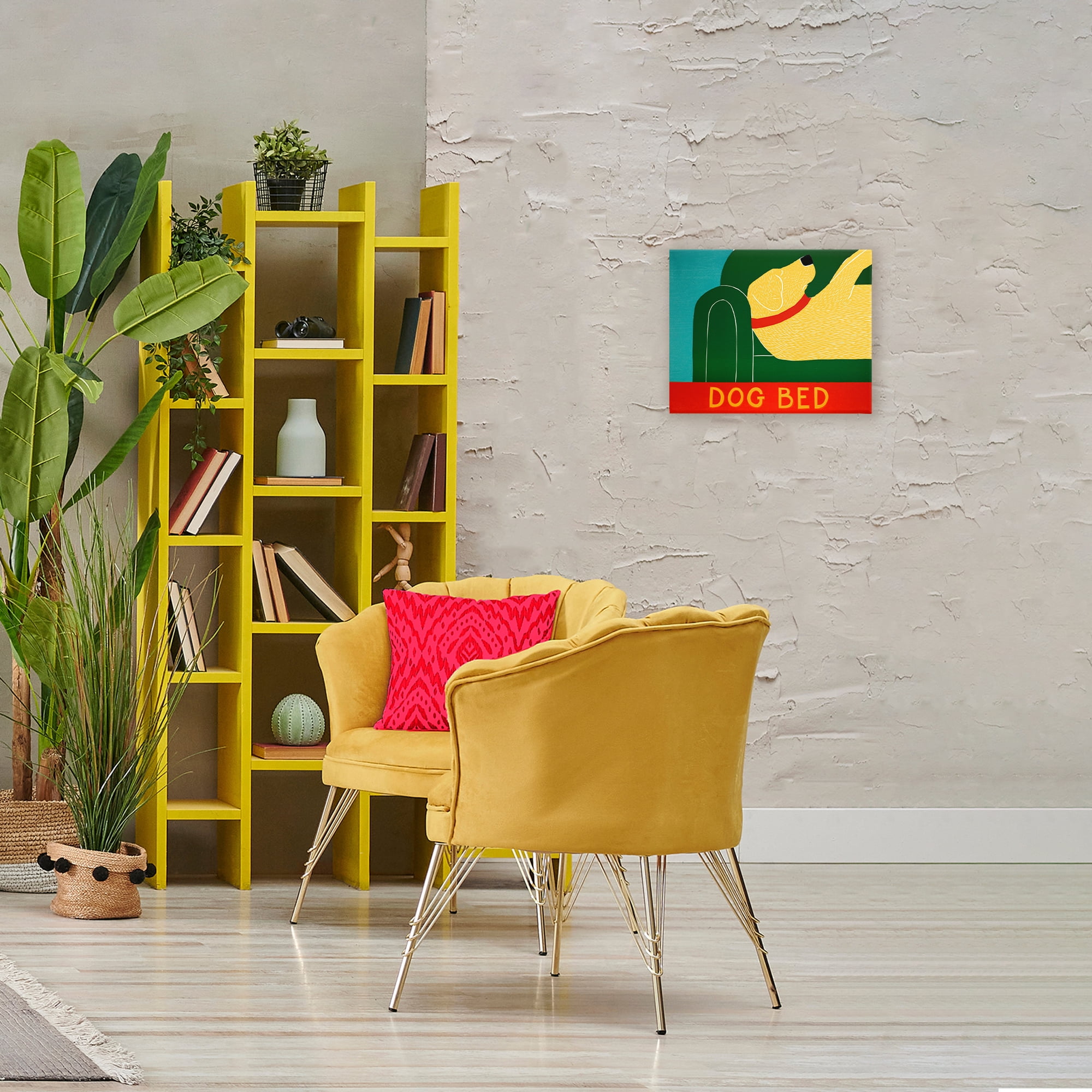 Dog Bed Labrador Canvas Wall Art, design by Stephen Huneck