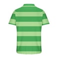 thumbnail image 4 of DDAPJ pyju Men Striped Polos Shirt Color Block Casual Golf Shirts Trendy Business Office Tops Short Sleeve Collared Tshirt Lightning Sales of Today Green L, 4 of 5
