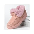 thumbnail image 5 of SIMANLAN Womens Shoes Wide Width Winter Slip On Mocassins Slippers Bowknot Cottom Booties Plush Lined Pink 7.5, 5 of 6