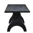 thumbnail image 4 of 60 Inch Dining Table, Black, Wood, Metal, Rectangular, Industrial Kitchen Cafe Bistro Hospitality Restaurant, Modern HB36035, 4 of 12