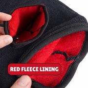 HAWK 12 Pairs Lined Brown Jersey Gloves Red Fleece Lining for Warmth & Comfort Durable for Intensive Use Soft & Cozy Ideal for Cold Weather