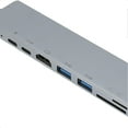 thumbnail image 2 of USB C Dock 8 in 1 Multifunctional Type C to RJ45 USB3.0 USB C HD Multimedia Interface Docking Station for Desktop Laptop, 2 of 5