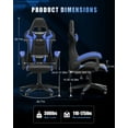 thumbnail image 7 of Bigzzia Gaming Chair with LED Lights, Computer Chair with Lumbar Support, Ergonomic High Back Video Game Chair with Swivel Seat and Headrest, Blue, 7 of 7