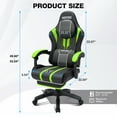 thumbnail image 5 of Hoffree Gaming Chair with Bluetooth Speakers Big and Tall Gamer Chair with Footrest and Massage Game Chair with Lumbar Support and 360-Swivel Seat and Headrest for Adults, 400lbs, 5 of 10