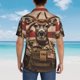 thumbnail image 4 of Fotbe Patriotic Deer Soldier Salute Camisa Hawaiana para Hombre Unisex – Camisa Casual de Verano con Botones de Manga Corta de Algodón y Lino,X-Large, 4 of 7