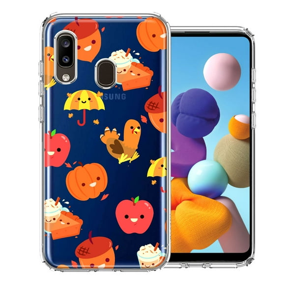 MUNDAZE For Samsung Galaxy A20 Thanksgiving Autumn Fall Design Double Layer Phone Case Cover