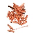 thumbnail image 2 of 12 Conjuntos De Mosquetón Y Engarce El Clip Termina 25x6mm Cadena Del Suplemento De Oro Rosa Sunnimix Clip de cierre y, 2 of 7